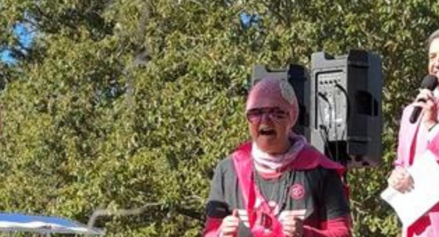 Six friends travel hundreds of miles to pull off surprise at In the Pink walk