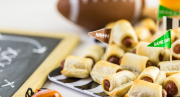 Mini Pigs In A Blanket for football game party.